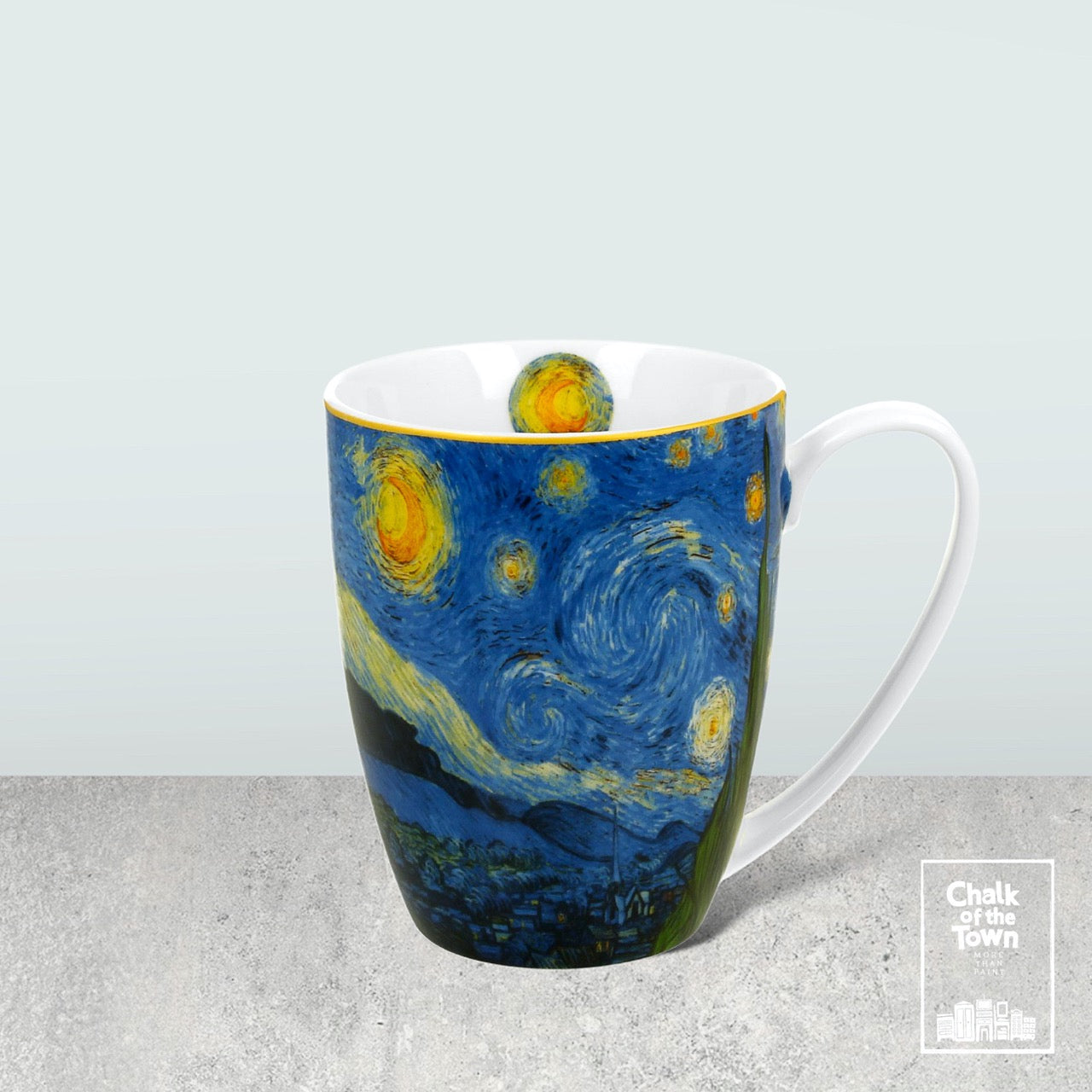 Vincent Van Gogh | "Starry Night" Mug | Chalk Of The Town® Museum Art | Κούπα Πορσελάνη 380ml