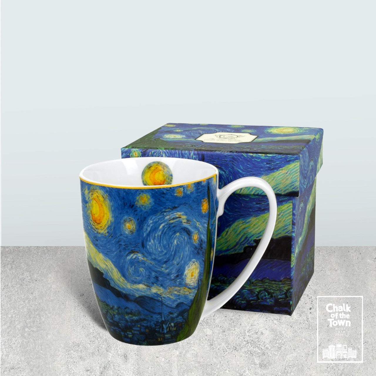 Vincent Van Gogh | "Starry Night" Mug | Chalk Of The Town® Museum Art | Κούπα Πορσελάνη 380ml