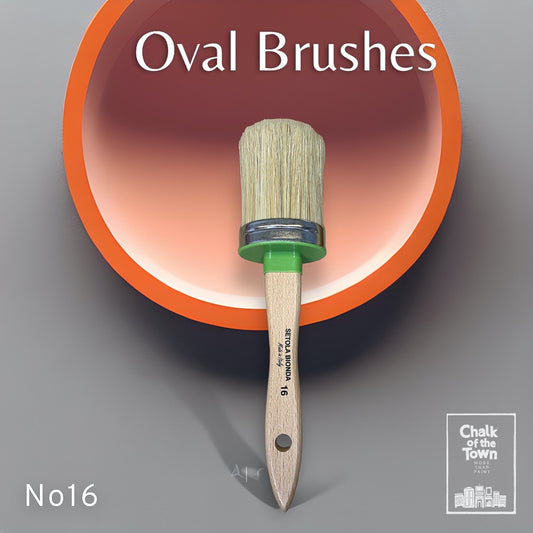 Οβάλ Πινέλα - Φυσική Τρίχα | για Χρώμα Κιμωλίας & Κερί No16