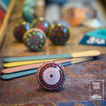 Mandala χειροποίητο κεραμικό πόμολο - σχ.2 | πολύχρωμο |  Mandala Ceramic Knob - des.2 | Multicolor - Chalk Of The Town® 